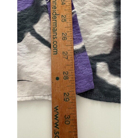 Yushi Tunic Top Size S Red Gray Lagenlook Flowy Artsy Wire Collar Lightweight - Picture 10 of 16